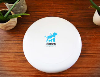 frisbee blanc avec logo